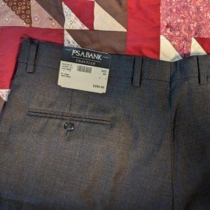 Jos a Banks NWT Dark Grey 100% Wool Traveler Pants